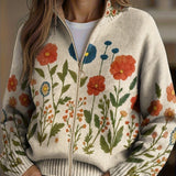 Andrea™ | Chaqueta de punto con estampado de flores silvestres