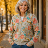 Petra™ | Chaqueta de punto con patrón floral de jardín