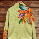 Claudia™ | Chaqueta de punto con colorido motivo de lirios