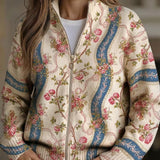 Sabine™ | Chaqueta de punto con patrón de rosas
