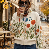 Andrea™ | Chaqueta de punto con estampado de flores silvestres