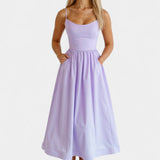 Marvelle Vestido Midi Flowy Sin Mangas