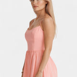 Marvelle Vestido Midi Flowy Sin Mangas