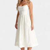 Marvelle Vestido Midi Flowy Sin Mangas