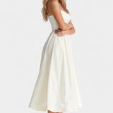 Marvelle Vestido Midi Flowy Sin Mangas