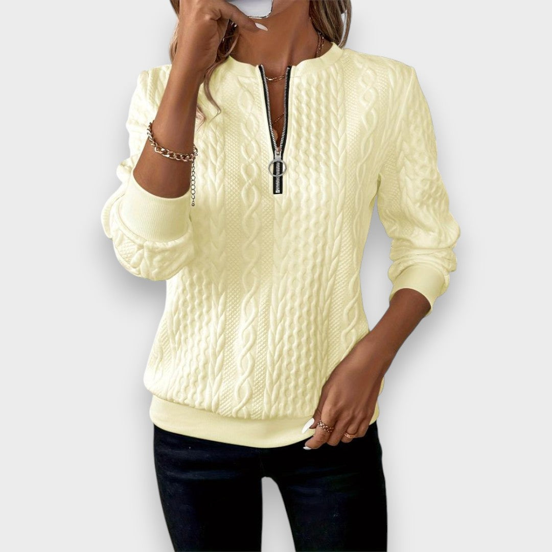 Eugénia - Elegante chaqueta de mujer con cremallera