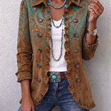 Chaqueta de volantes con estampado paisley Teresita, vista frontal