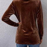 Chaqueta abierta de manga larga con botón vintage Leocadia, vista posterior