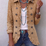 Chaqueta de volantes con estampado estilo oeste Odalys, vista frontal