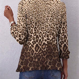 Chaqueta de volantes con estampado de leopardo Otilia, vista posterior