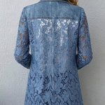 Blazer con paneles de encaje floral Eulalia, vista posterior