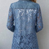 Blazer con paneles de encaje floral Eulalia, vista posterior