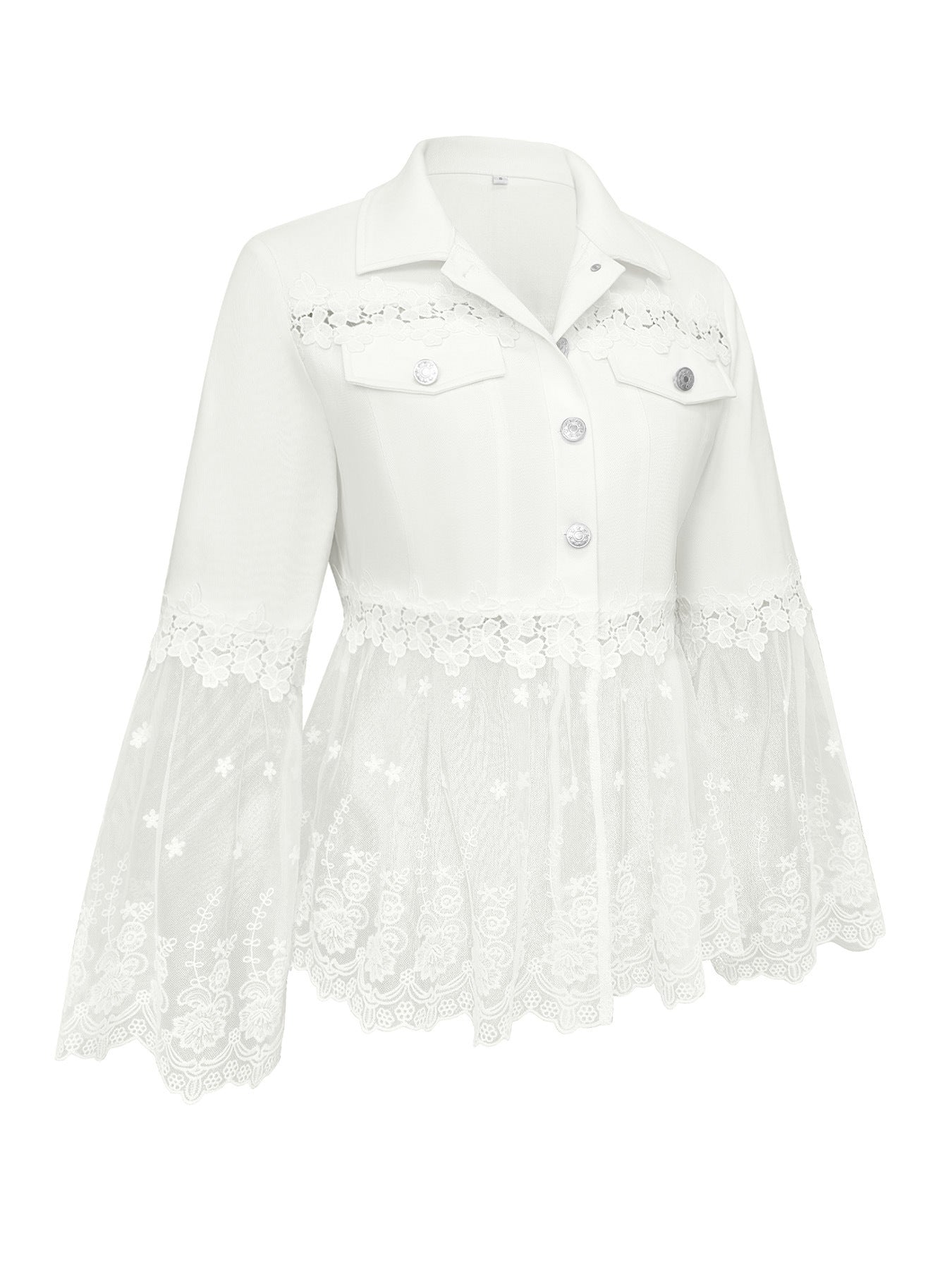 Chaqueta con panel de encaje Zaida, detalle del tejido