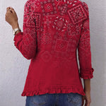 Chaqueta de volantes con estampado paisley degradado Idurre, vista posterior