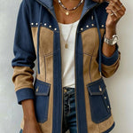 Chaqueta con capucha de patchwork Vicenta, vista frontal