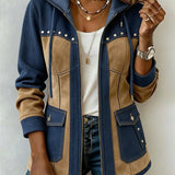 Chaqueta con capucha de patchwork Vicenta, vista frontal