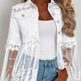 Chaqueta con panel de encaje Zaida, vista frontal
