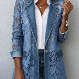 Blazer con paneles de encaje floral Eulalia, vista frontal