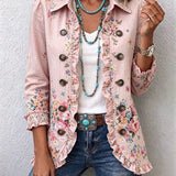 Chaqueta floral con volantes y botones Inmaculada, vista frontal