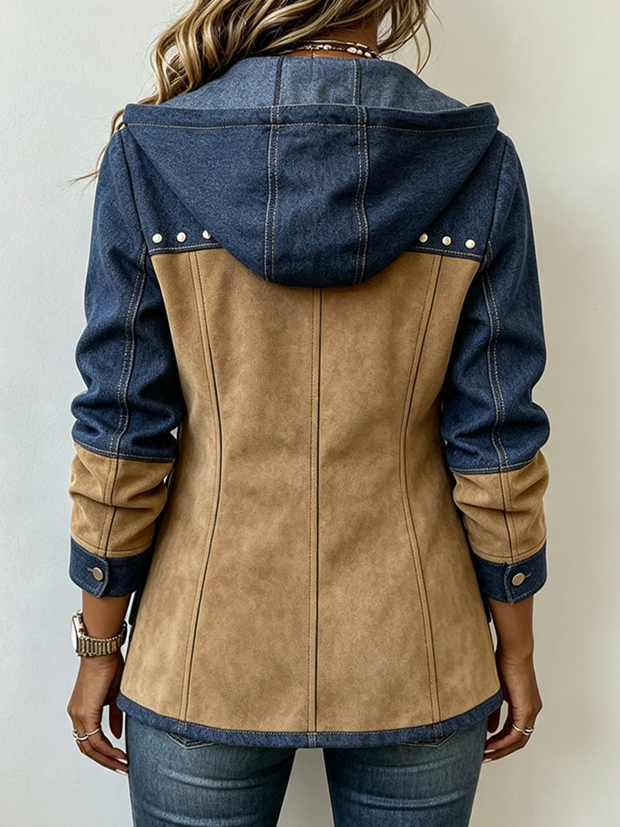 Chaqueta con capucha de patchwork Vicenta, vista posterior