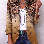 Blazer de volantes en degradado de leopardo Emma, detalle 2