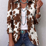 Chaqueta de volantes con estampado de vaca Juana, vista frontal