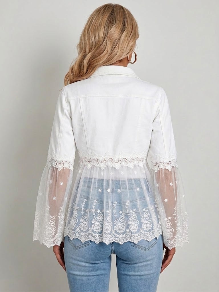 Chaqueta con panel de encaje Zaida, vista posterior