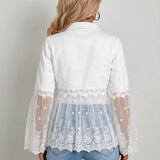 Chaqueta con panel de encaje Zaida, vista posterior