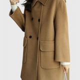 Camille Abrigo de Lana Clásico de Doble Botonadura