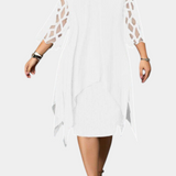 Yana Vestido Talla Grande con Mangas de Encaje