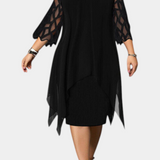 Yana Vestido Talla Grande con Mangas de Encaje