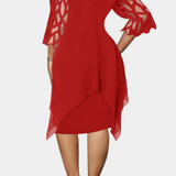 Yana Vestido Talla Grande con Mangas de Encaje