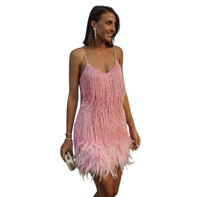 Susana - Vestido corto con tirantes finos