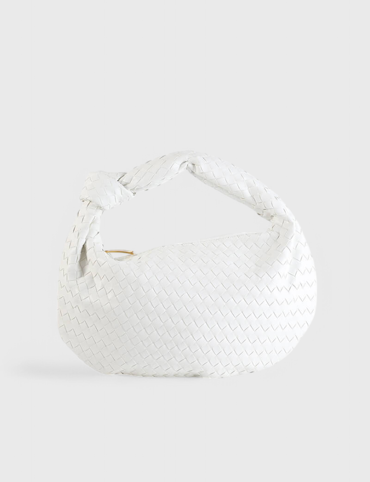 Sage Bolso de Hombro Mediano Tejido