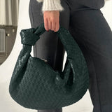 Sage Bolso de Hombro Mediano Tejido