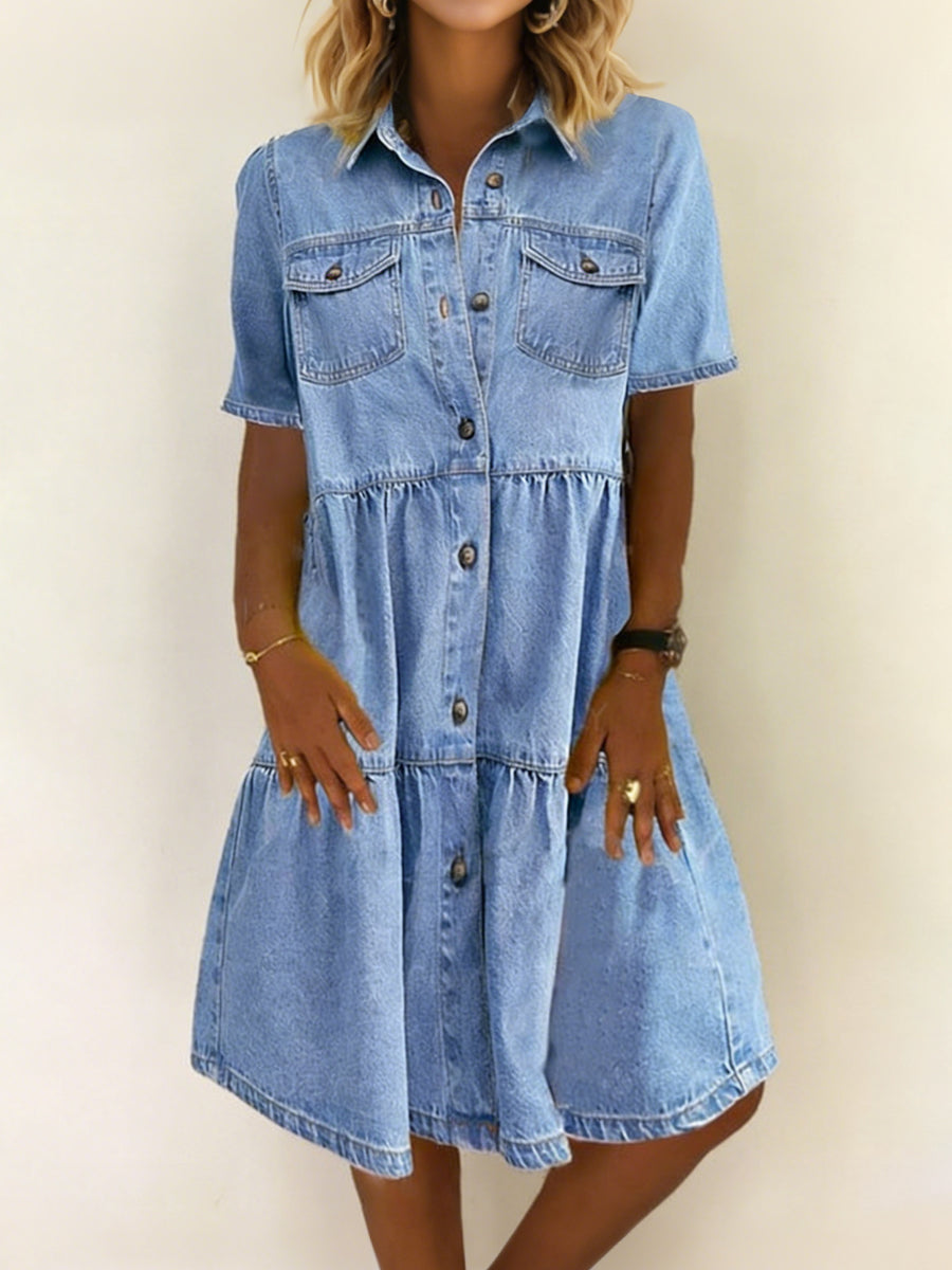 Vestido vaquero casual y elegante Sofía, conjunto completo