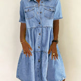 Vestido vaquero casual y elegante Sofía, conjunto completo