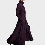 Vestido maxi asimétrico de punto con cuello alto Teresa, detalle 4