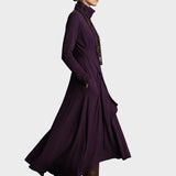 Vestido maxi asimétrico de punto con cuello alto Teresa, detalle 4