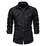 Santiago™ | Camisa de mezclilla de algodón de alta calidad