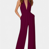 Lila Mono de Pierna Ancha con Elegancia Ligera